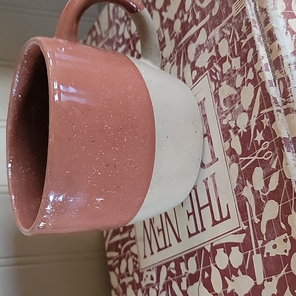 Set of 2 Speckled Stoneware Glazed Coffee Mugs 3" - Picture 4 of 8